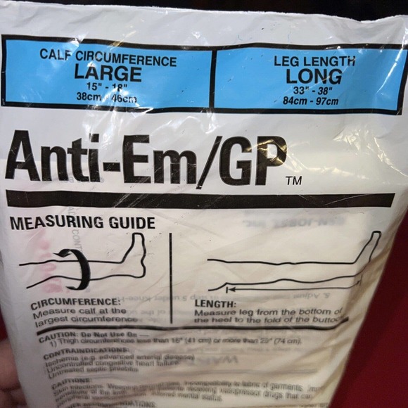 Jobst AntiEm Thigh-Hi Elastic Stockings Large Long 33-38 leg length 111460 New - Picture 7 of 7